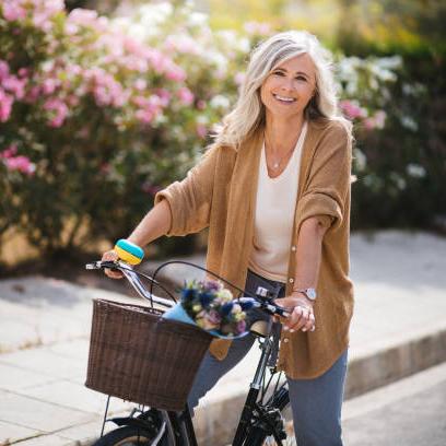 Woman on Bike 